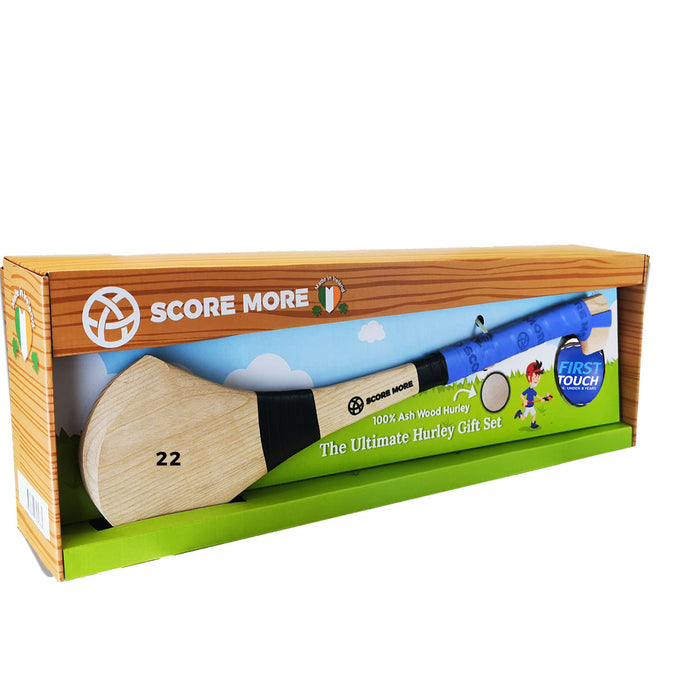 Size 22 Hurley Gift Set 100% Ash with First Touch Sliotar in presentation box- 6 colours to choose from!