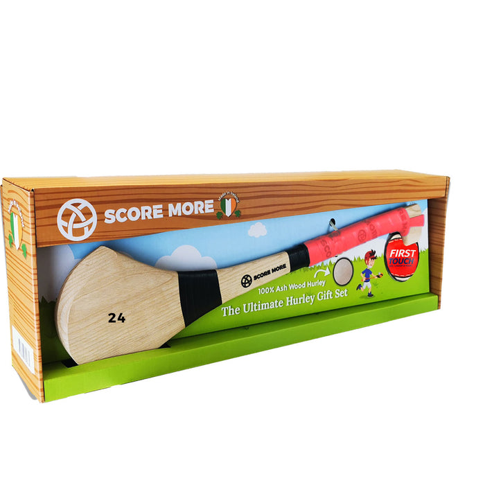 Size 24 Hurley Gift Set 100% Ash with First Touch Sliotar in presentation box- 6 colours to choose from!