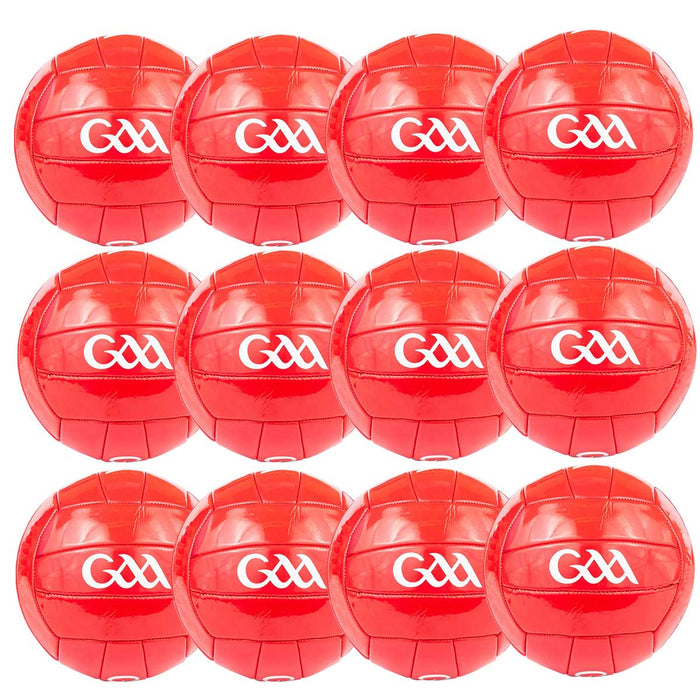 GAA-GAELIC-TRAINER-FOOTBALL-SIZE-5-12-PACK-RED-BUNDLE