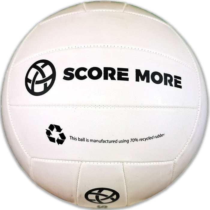 70% recycled rubber gaelic football white size 5 score more