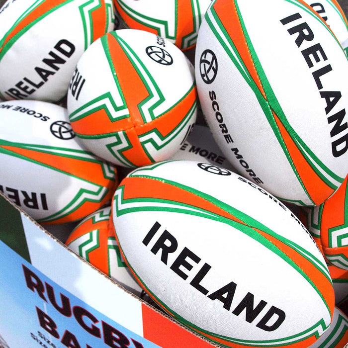 Rugby Ball Size 5 70% Recycled Rubber 6 Pack