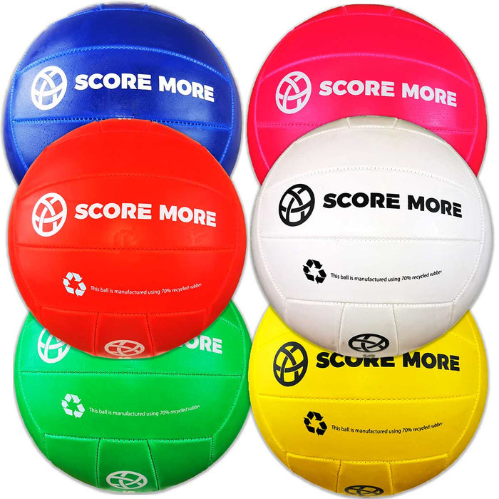 **NEW** 70% recycled rubber SCORE MORE footballs!