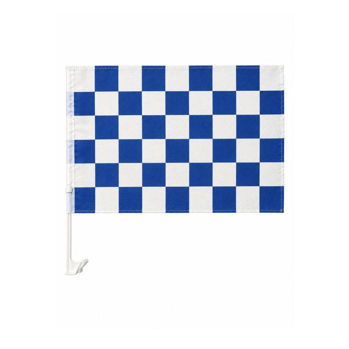 Score More Car Flag Blue and White Checkered