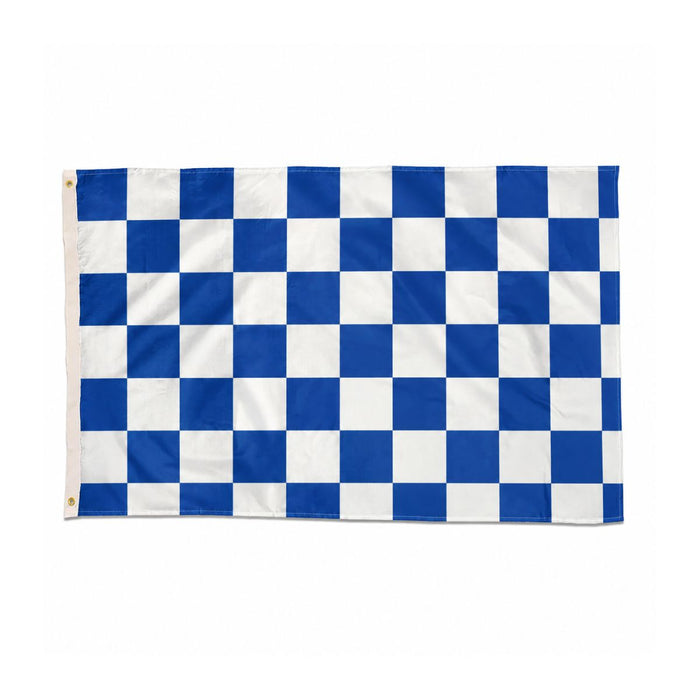 Score More Flag 5x3 Blue and White Checkered