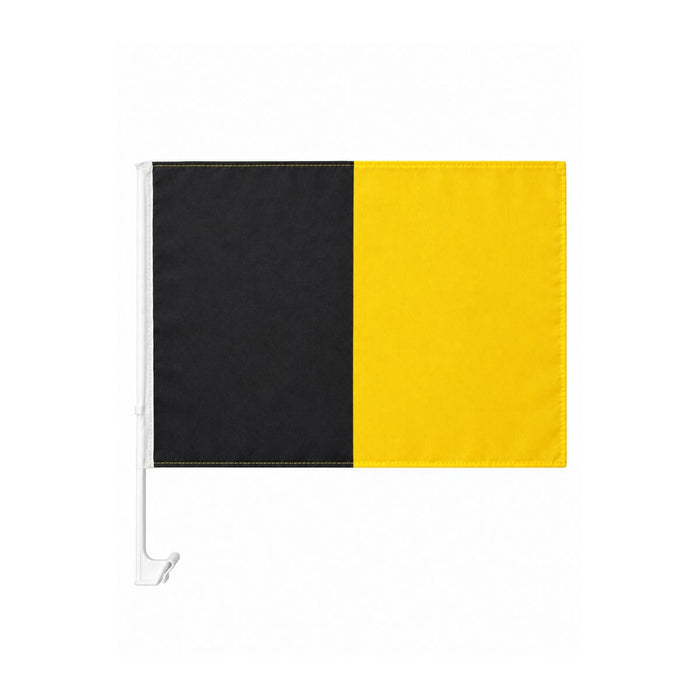 Score More Car Flag Black and Amber