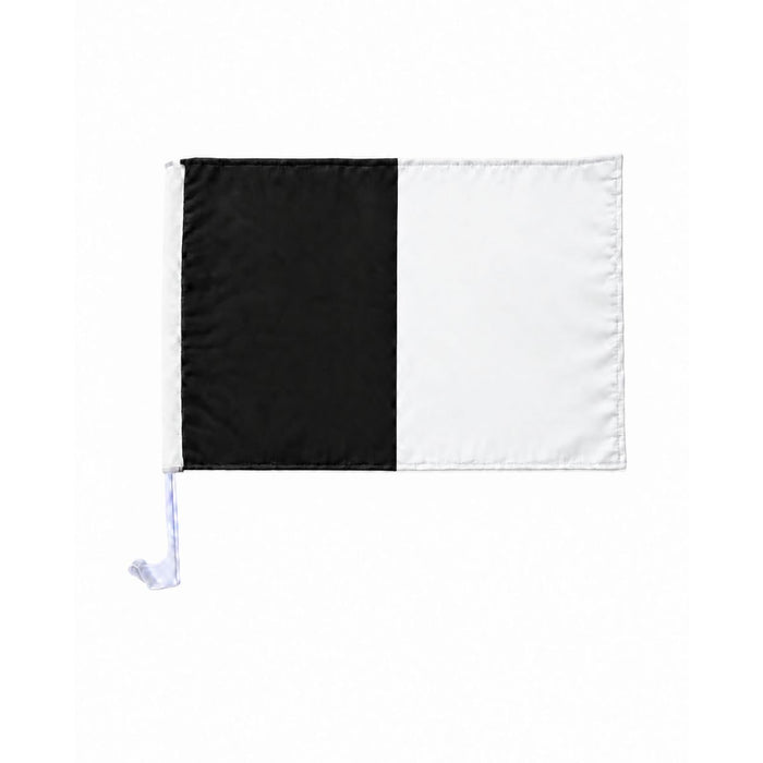 Score More Car Flag Black and White