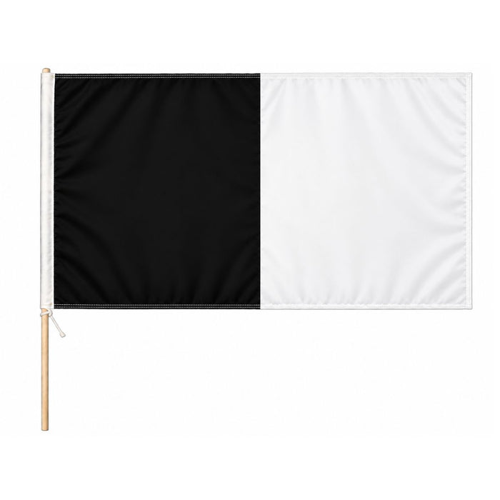 Score More Flag with Pole 3x2 ft Black and White