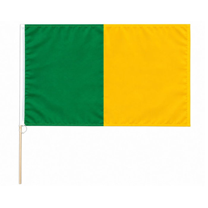 Score More Flag with Pole 3x2 ft Green and Gold