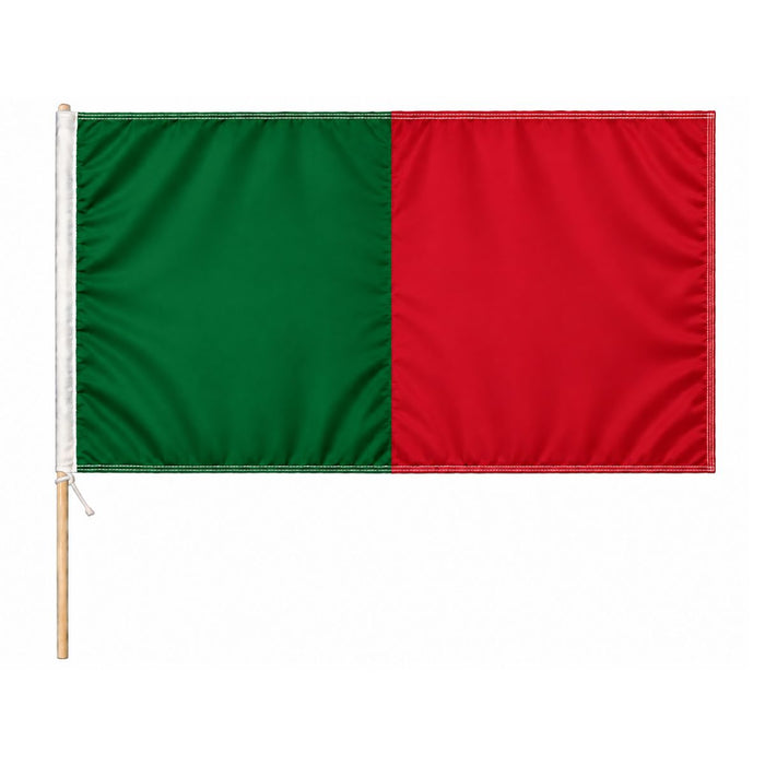 Score More Flag with Pole 3x2 ft Green and Red
