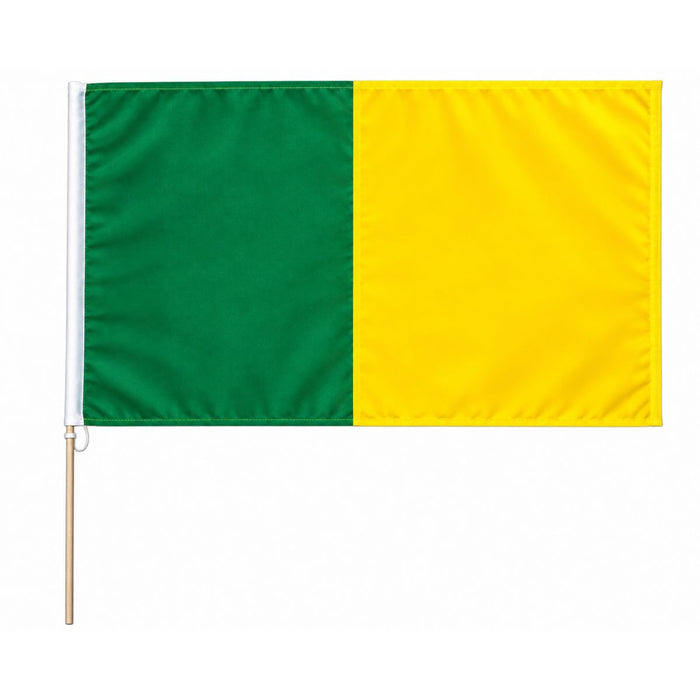 Score More Flag with Pole 3x2 ft Green and Yellow