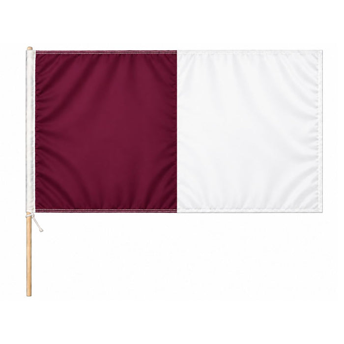 Score More Flag with Pole 3x2 ft Maroon and White