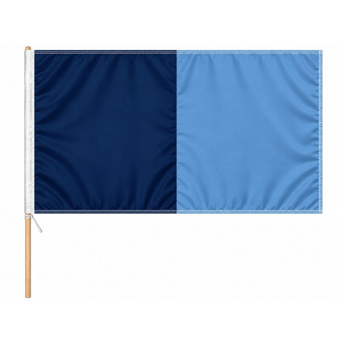 Score More Flag with Pole 3x2 ft Navy and Sky Blue