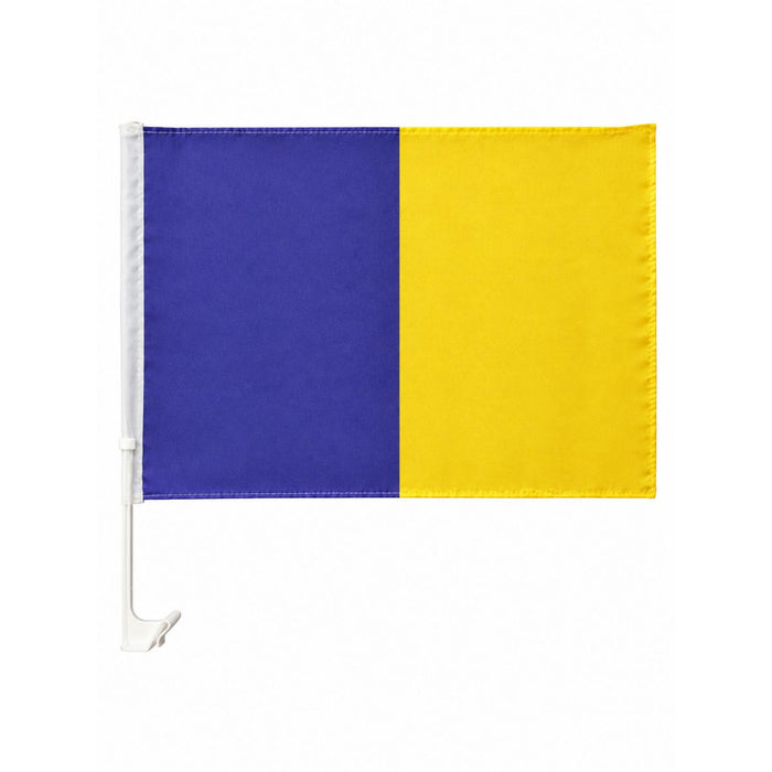 Score More Car Flag Purple and Gold