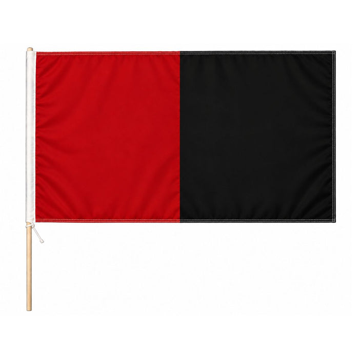 Score More Flag with Pole 3x2 ft Red and Black