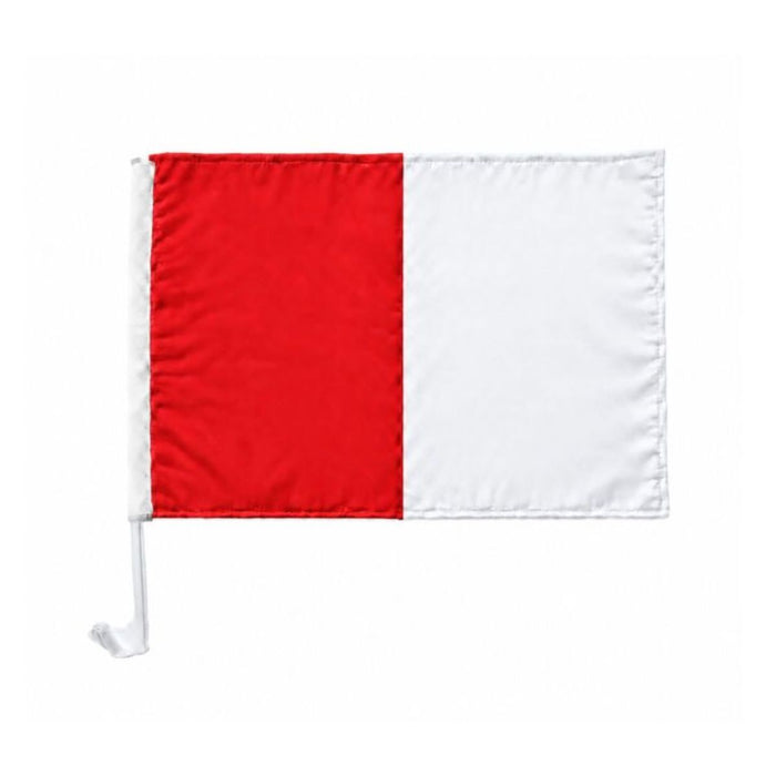 Score More Car Flag Red and White