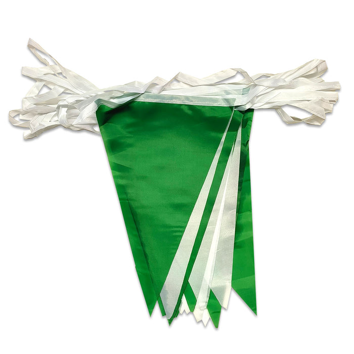 Bunting Green and White 10m (33ft)