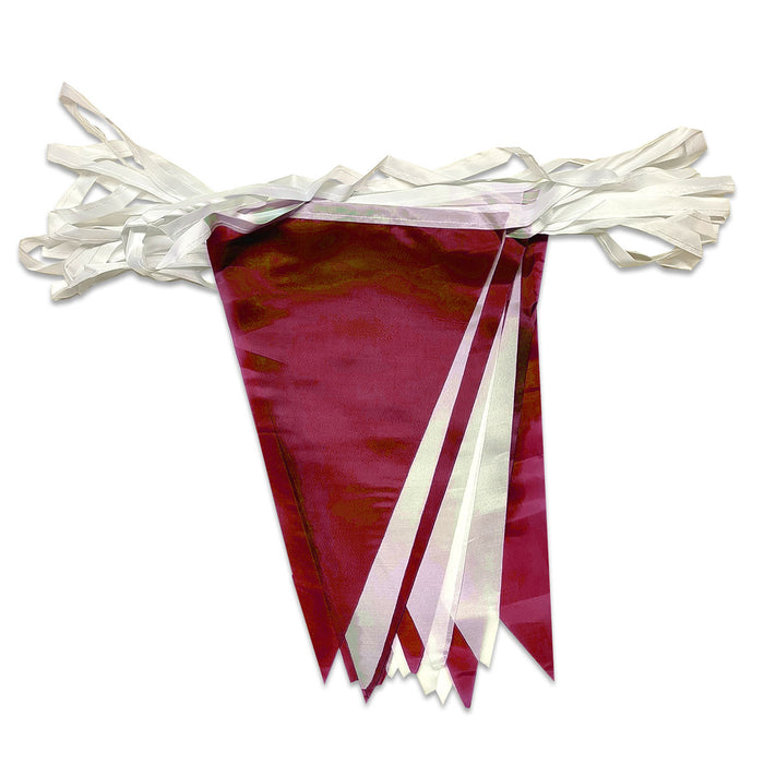 Bunting Maroon and White 10m (33ft)