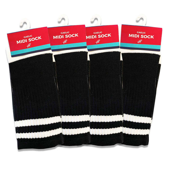 Adult Midi Sock Black in 2 Sizes