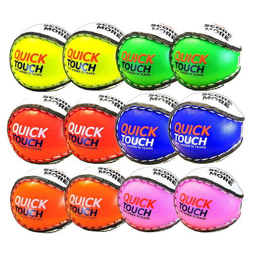 QUICK-TOUCH-SLIOTAR-12-PACK-mixed-colours-score-more