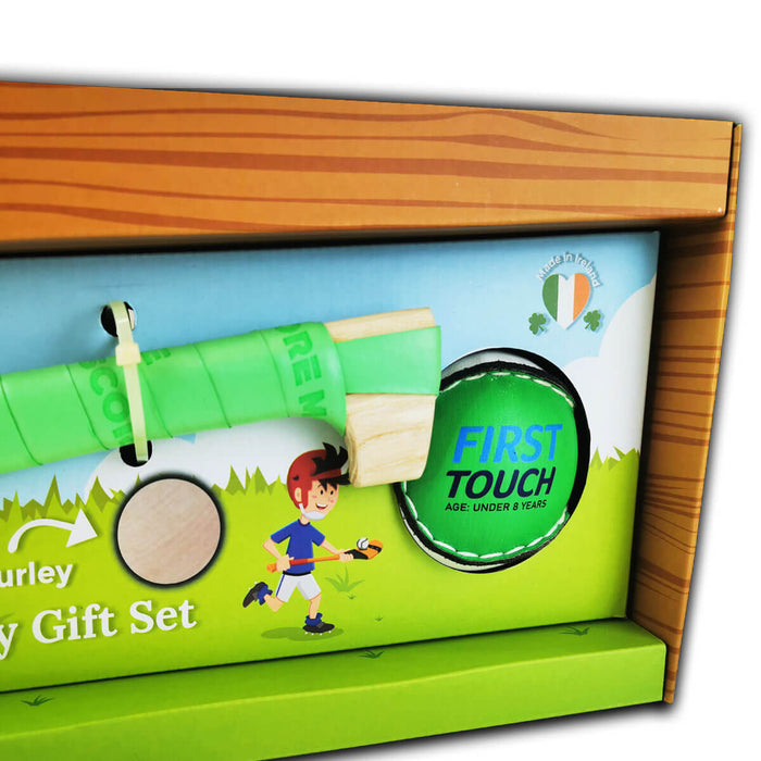 Size 22 Hurley Gift Set 100% Ash with First Touch Sliotar in presentation box- 6 colours to choose from!