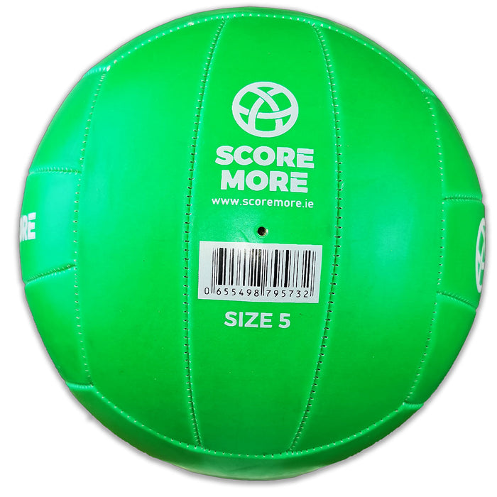 Score More Football Trainer Size 5 Green PREPUMPED! 70% recycled rubber