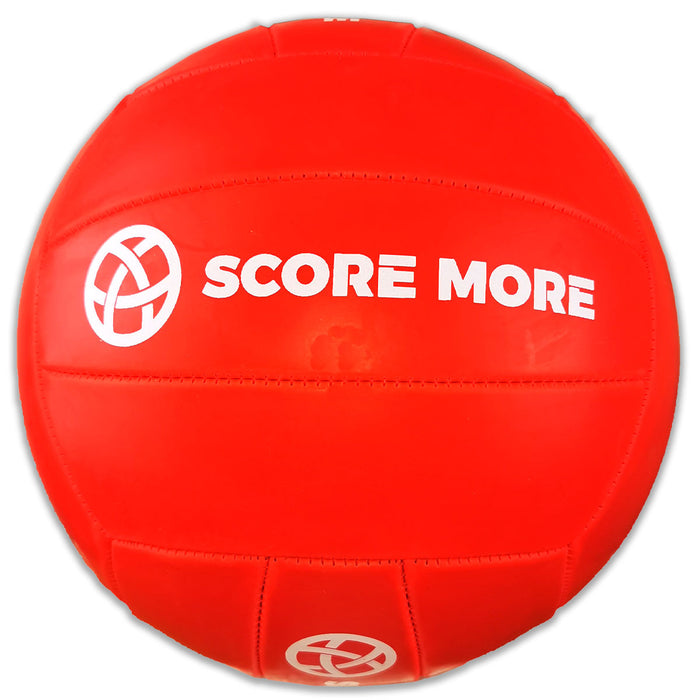 Score More Football Trainer Size 5 Red 6 Pack 70% recycled rubber