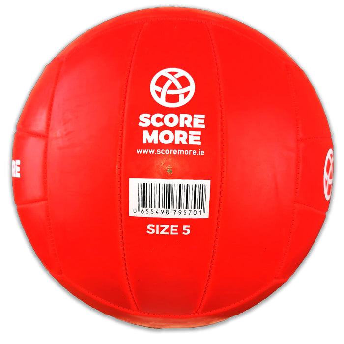 Score More Football Trainer Size 5 Red PREPUMPED! 70% recycled rubber