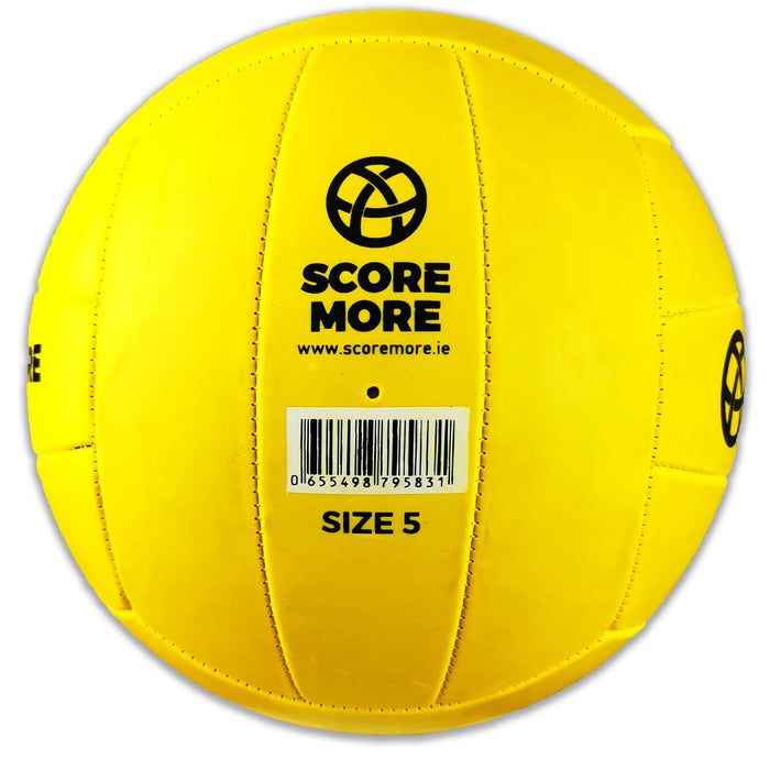 Score More Football Trainer Size 5 Yellow PREPUMPED! 70% recycled rubber