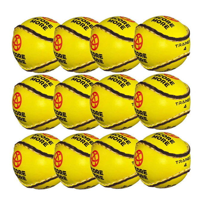 Score More Training Sliotar Size 4 Yellow Pack of 12